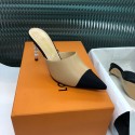 Top Quality Mules Lambskin Runway Two Tone Pearl Slides