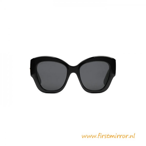 Top Quality Cat Eye Sunglasses Black Injected Frame