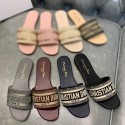 Top Quality Dway Slide Cotton Embroidery Women Slippers