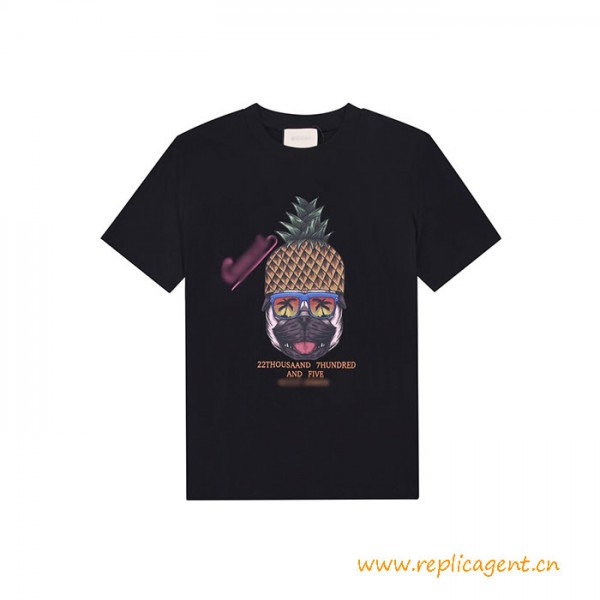 Top Quality Pineapple Print Cotton T-shirt