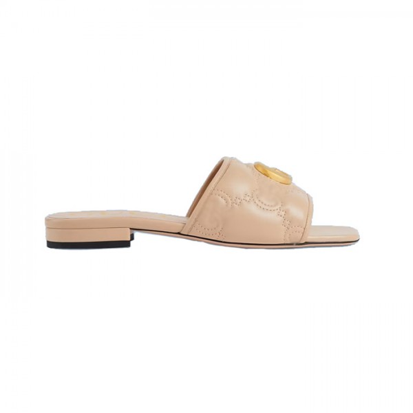 High Quality Women's Matelassé Slide Square Toe Sandal