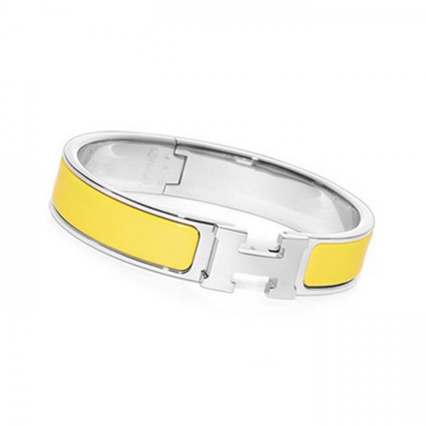 Top Quality H Narrow Bracelet in Yellow Enamel Bracelets