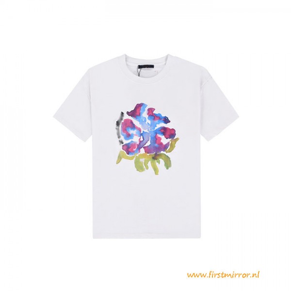 Top Quality Printed Flower Shoulders Tee