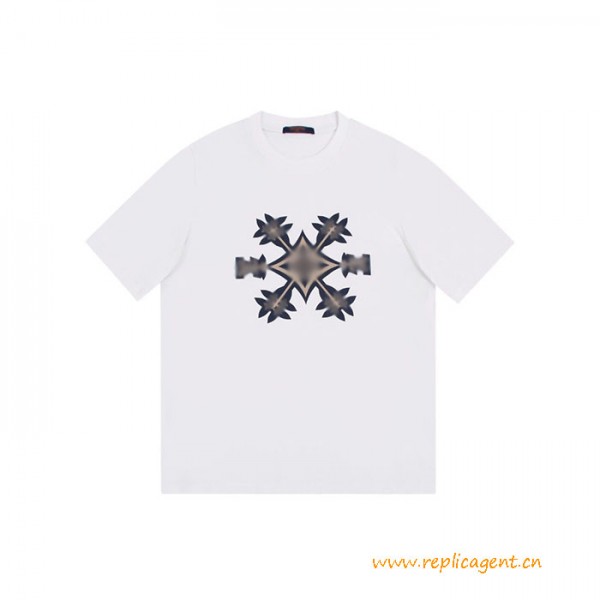 Top Quality Snowflake Print Cotton T-Shirt 