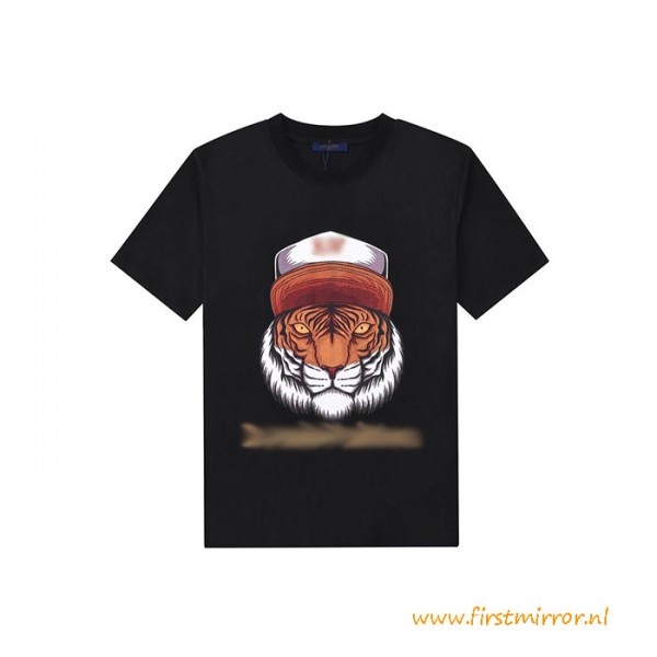 Top Quality T Shirt Cotton with Tiger Head Print